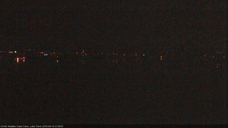 Lake Travis webcam, April 19, 2016 8:30 PM CT