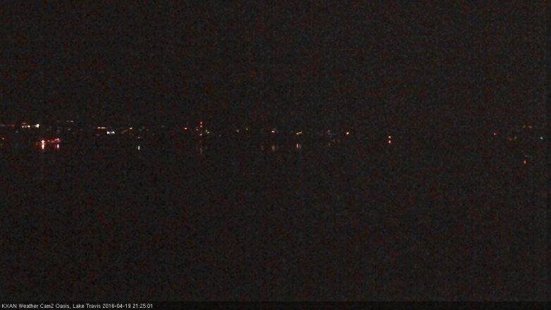 Lake Travis webcam, April 19, 2016 8:40 PM CT
