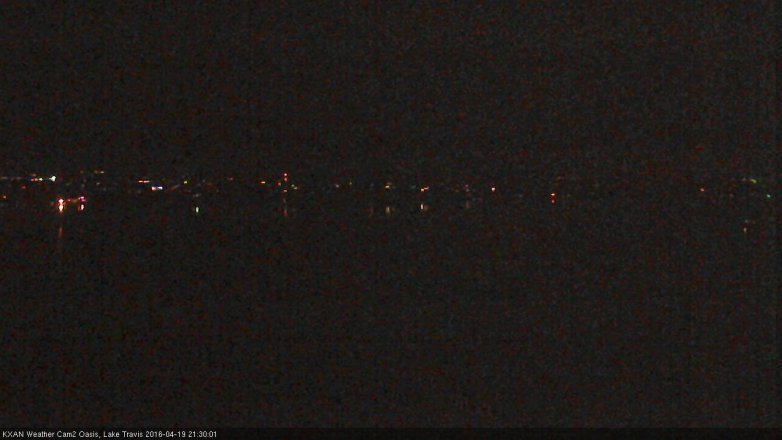 Lake Travis webcam, April 19, 2016 8:45 PM CT