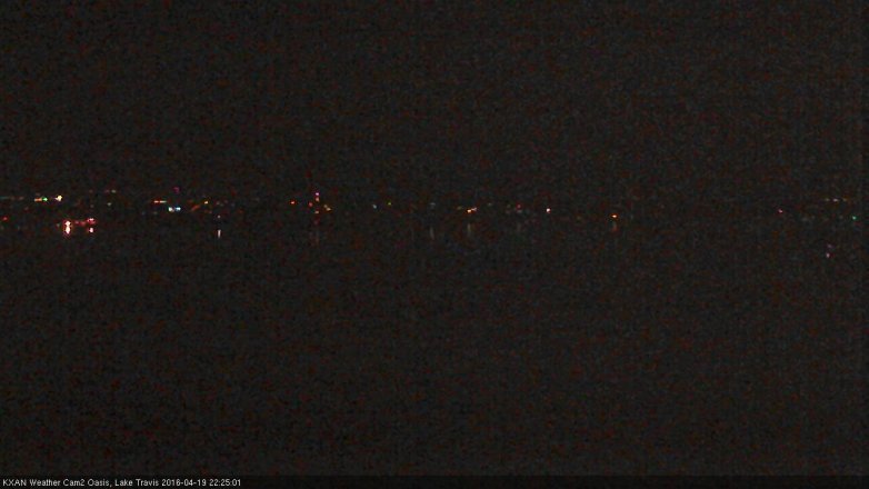Lake Travis webcam, April 19, 2016 9:40 PM CT