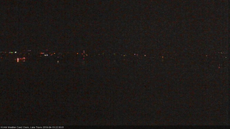 Lake Travis webcam, April 19, 2016 9:55 PM CT