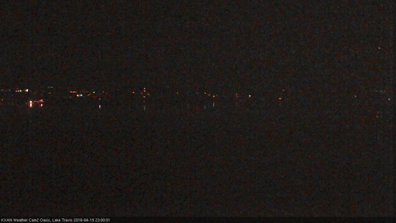 Lake Travis webcam, April 19, 2016 10:10 PM CT