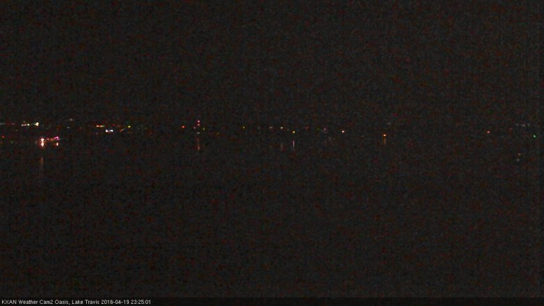 Lake Travis webcam, April 19, 2016 11:00 PM CT