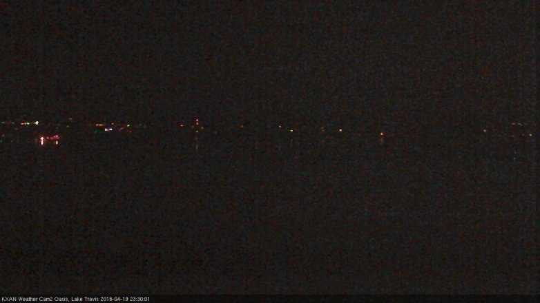 Lake Travis webcam, April 19, 2016 11:05 PM CT