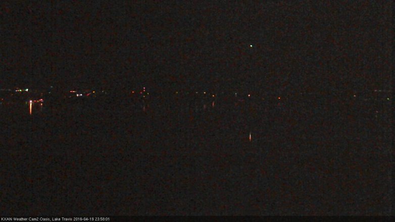 Lake Travis webcam, April 19, 2016 11:50 PM CT