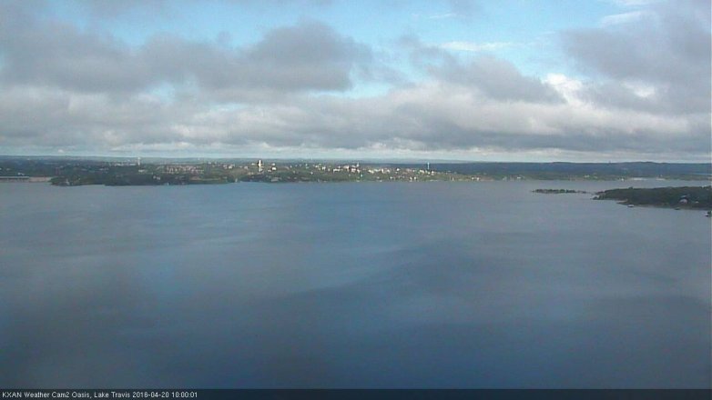 Lake Travis webcam, April 20, 2016 9:35 AM CT