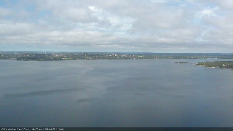 Lake Travis webcam, April 20, 2016 10:40 AM CT