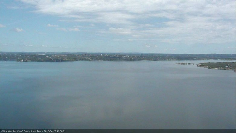 Lake Travis webcam, April 20, 2016 12:25 PM CT