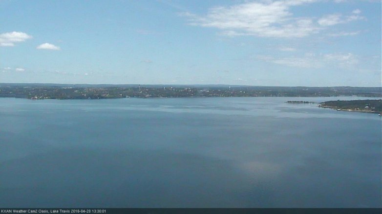 Lake Travis webcam, April 20, 2016 12:35 PM CT