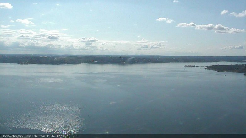 Lake Travis webcam, April 20, 2016 4:25 PM CT