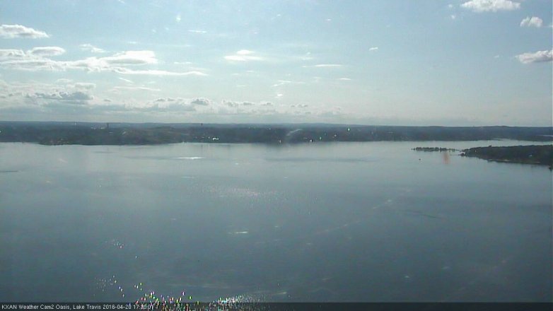 Lake Travis webcam, April 20, 2016 4:40 PM CT