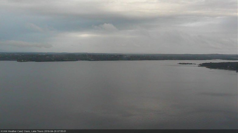 Lake Travis webcam, April 20, 2016 5:25 PM CT