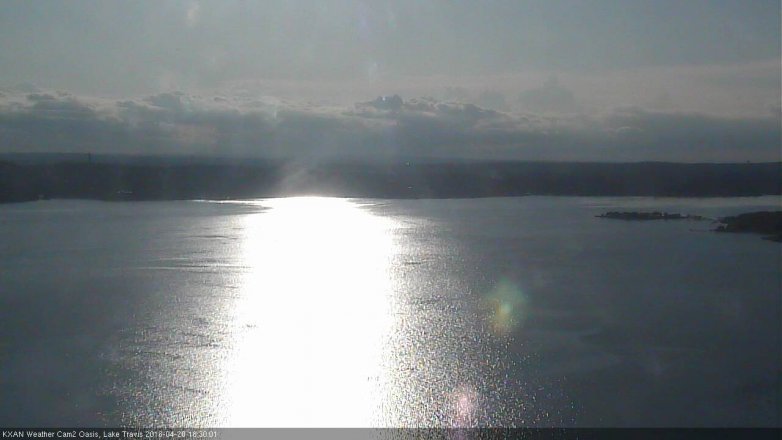 Lake Travis webcam, April 20, 2016 6:00 PM CT