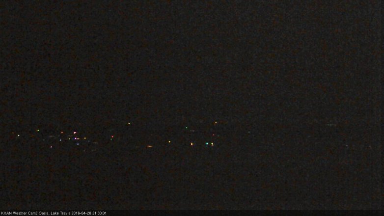 Lake Travis webcam, April 20, 2016 9:00 PM CT