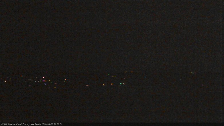 Lake Travis webcam, April 20, 2016 9:30 PM CT