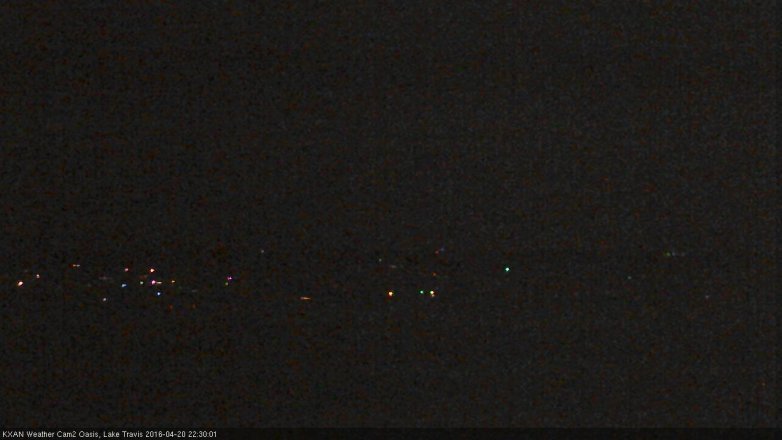 Lake Travis webcam, April 20, 2016 9:50 PM CT