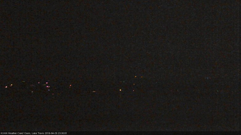 Lake Travis webcam, April 20, 2016 10:45 PM CT