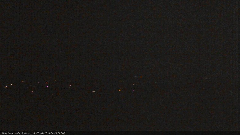 Lake Travis webcam, April 20, 2016 11:40 PM CT