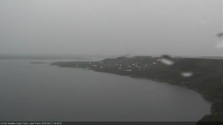 Lake Travis webcam, April 21, 2016 9:05 AM CT