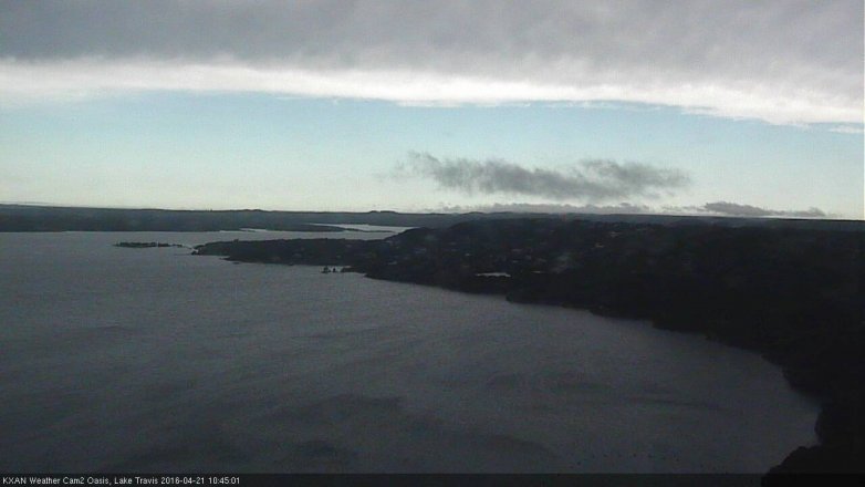 Lake Travis webcam, April 21, 2016 10:00 AM CT