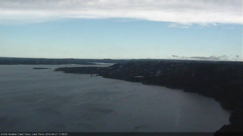 Lake Travis webcam, April 21, 2016 10:30 AM CT
