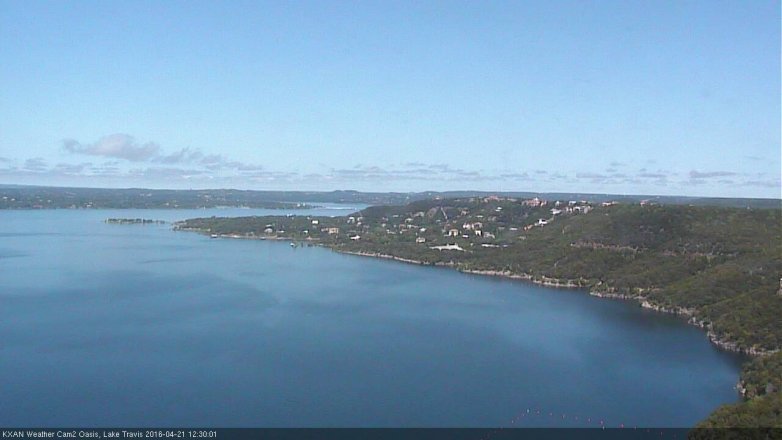 Lake Travis webcam, April 21, 2016 11:40 AM CT
