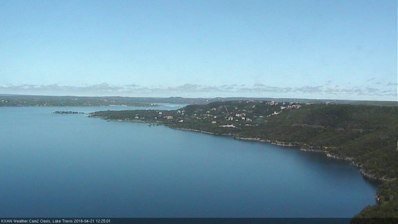 Lake Travis webcam, April 21, 2016 12:00 PM CT