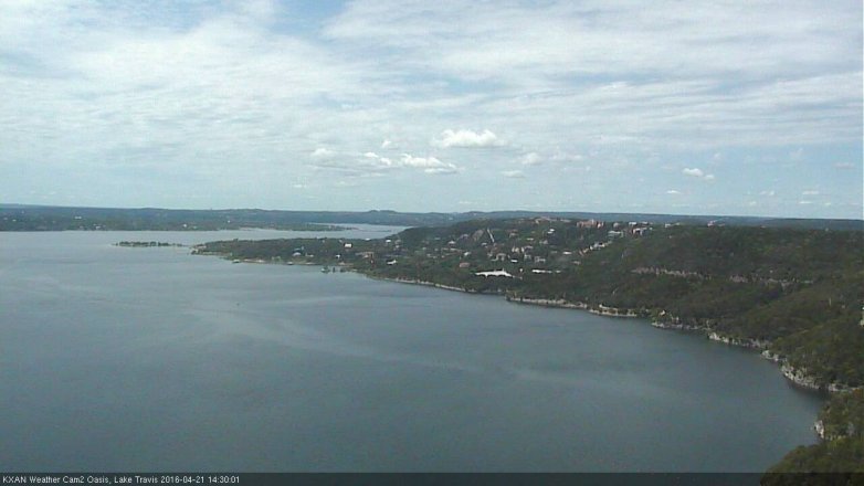 Lake Travis webcam, April 21, 2016 1:50 PM CT