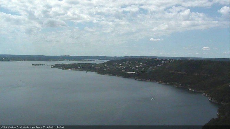Lake Travis webcam, April 21, 2016 2:30 PM CT