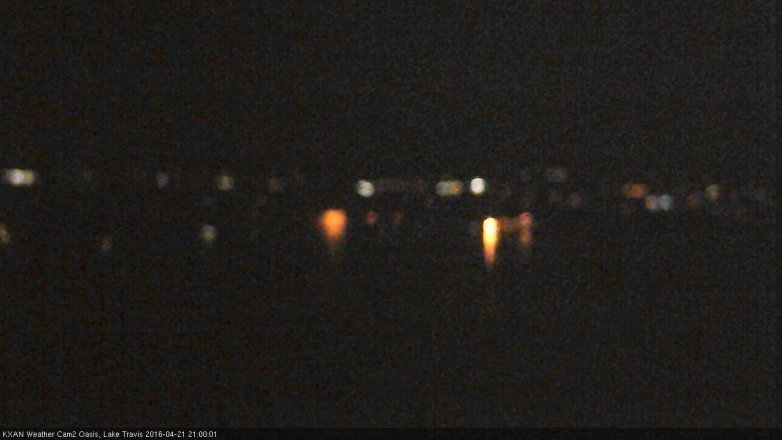 Lake Travis webcam, April 21, 2016 8:15 PM CT