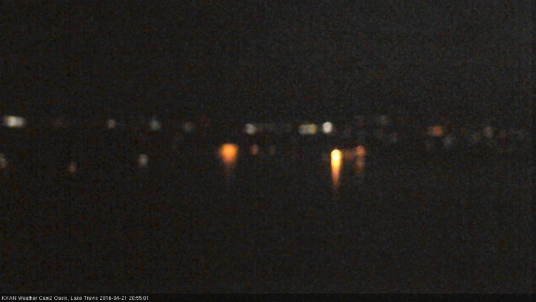 Lake Travis webcam, April 21, 2016 8:25 PM CT