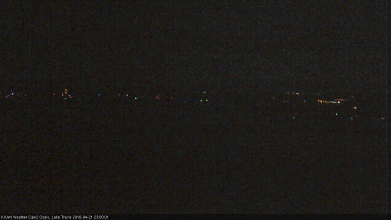Lake Travis webcam, April 21, 2016 10:30 PM CT
