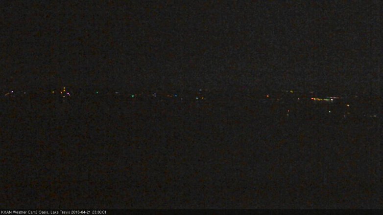 Lake Travis webcam, April 21, 2016 11:00 PM CT