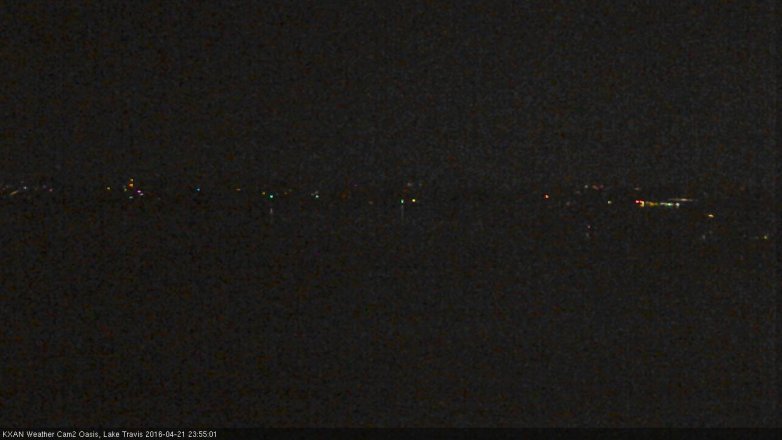 Lake Travis webcam, April 21, 2016 11:15 PM CT