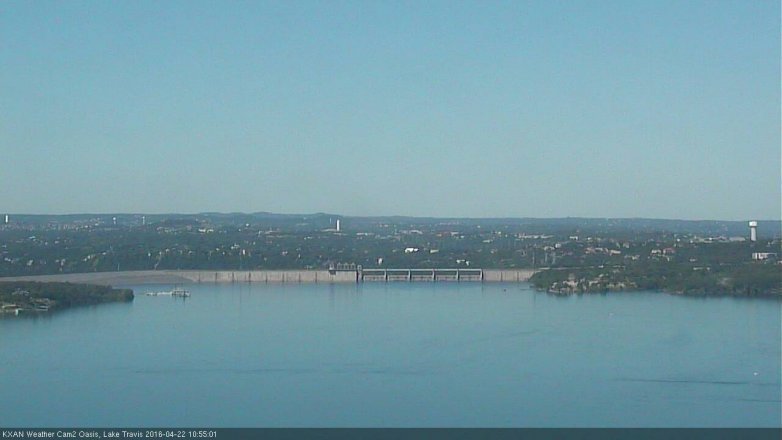 Lake Travis webcam, April 22, 2016 10:30 AM CT