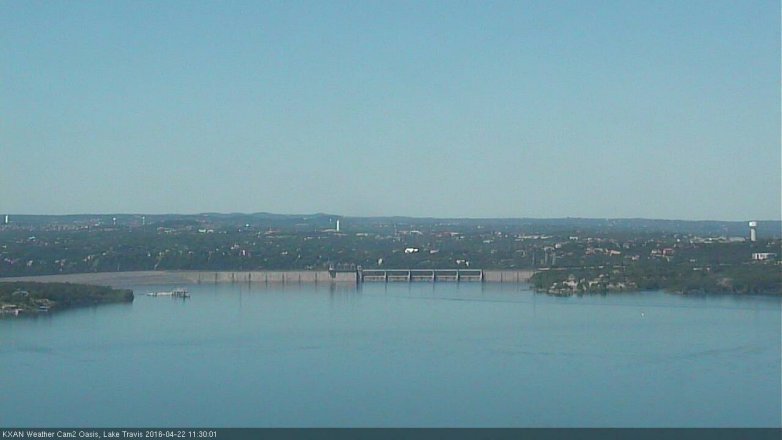 Lake Travis webcam, April 22, 2016 10:40 AM CT