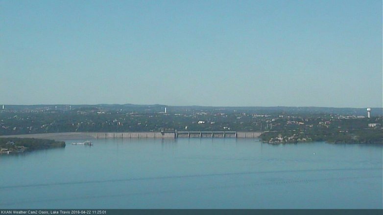Lake Travis webcam, April 22, 2016 11:00 AM CT