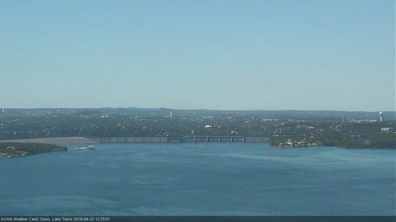 Lake Travis webcam, April 22, 2016 11:40 AM CT