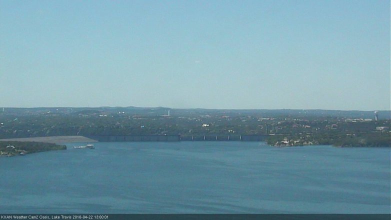 Lake Travis webcam, April 22, 2016 12:30 PM CT
