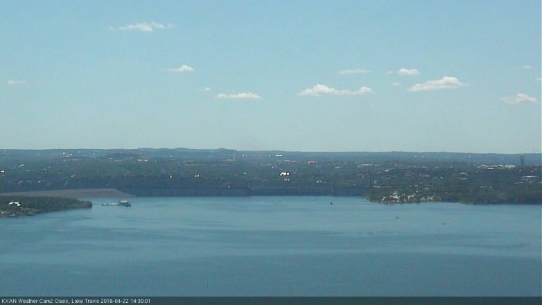 Lake Travis webcam, April 22, 2016 2:00 PM CT
