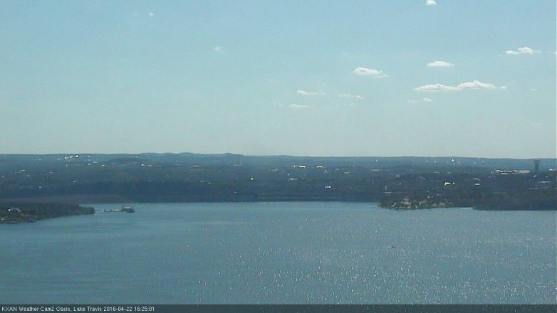 Lake Travis webcam, April 22, 2016 3:50 PM CT