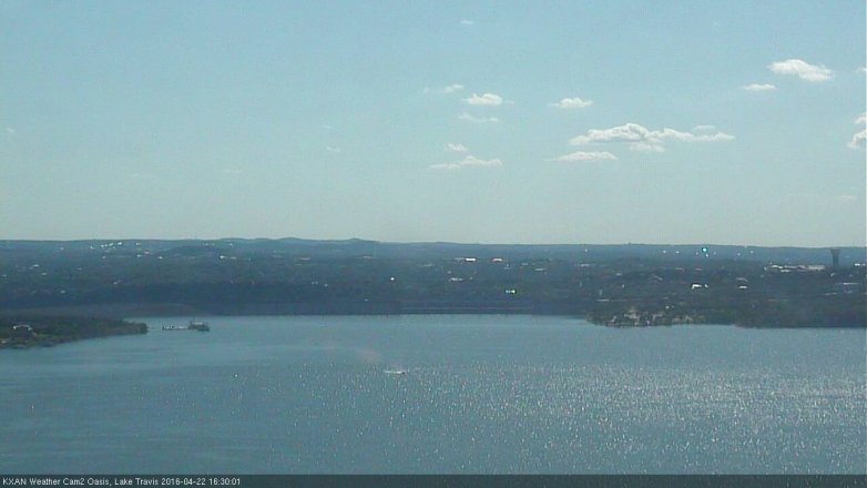 Lake Travis webcam, April 22, 2016 4:00 PM CT