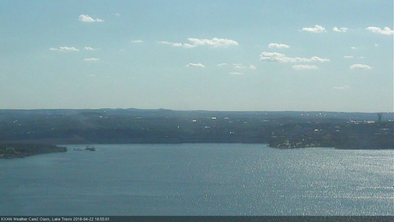 Lake Travis webcam, April 22, 2016 4:20 PM CT