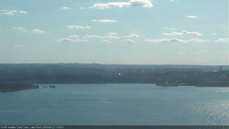 Lake Travis webcam, April 22, 2016 4:55 PM CT