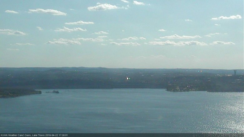 Lake Travis webcam, April 22, 2016 5:05 PM CT