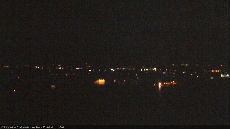 Lake Travis webcam, April 22, 2016 8:20 PM CT
