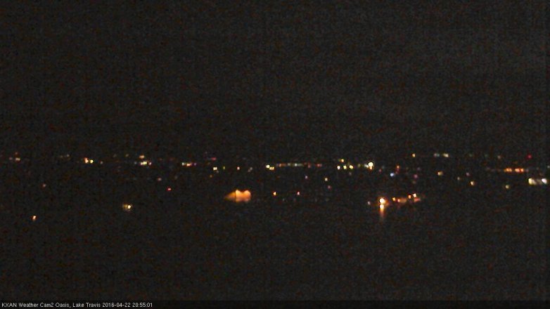 Lake Travis webcam, April 22, 2016 8:25 PM CT