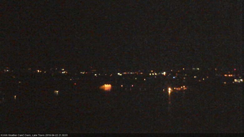 Lake Travis webcam, April 22, 2016 8:50 PM CT