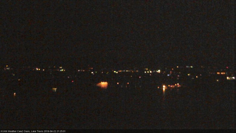 Lake Travis webcam, April 22, 2016 8:55 PM CT