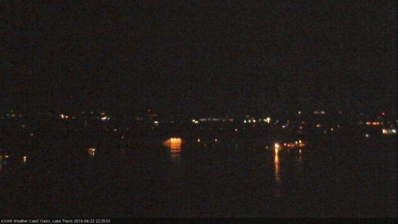 Lake Travis webcam, April 22, 2016 9:55 PM CT
